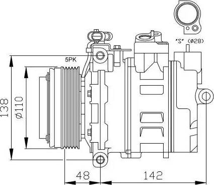 NRF 32116G - Kompresors, Gaisa kond. sistēma autodraugiem.lv