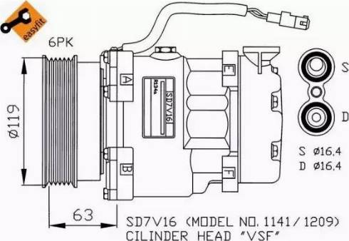 NRF 32186G - Kompresors, Gaisa kond. sistēma autodraugiem.lv