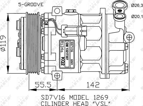 NRF 32818G - Kompresors, Gaisa kond. sistēma autodraugiem.lv