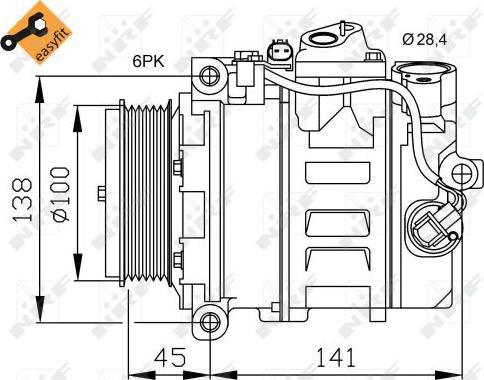 NRF 32256 - Kompresors, Gaisa kond. sistēma autodraugiem.lv