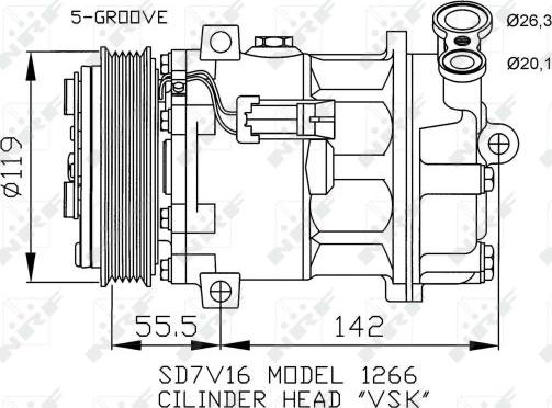 NRF 32269 - Kompresors, Gaisa kond. sistēma autodraugiem.lv
