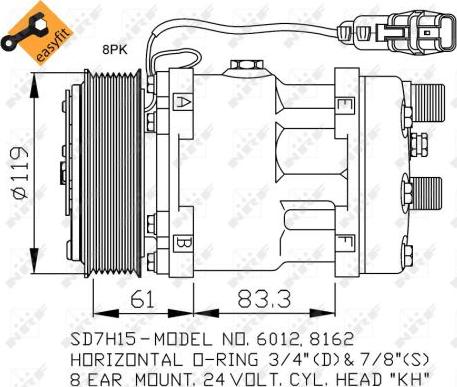 NRF 32707 - Kompresors, Gaisa kond. sistēma autodraugiem.lv