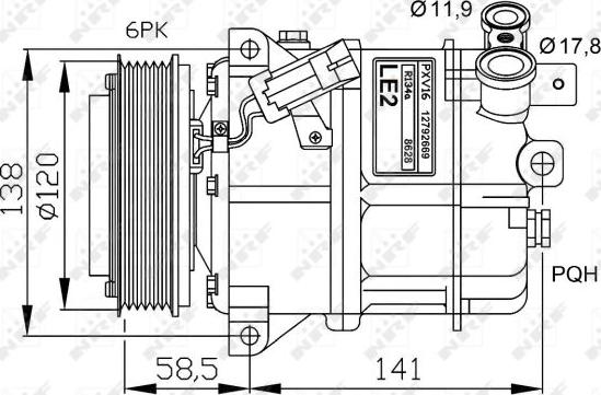 NRF 32774G - Kompresors, Gaisa kond. sistēma autodraugiem.lv