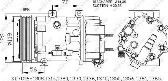 NRF 32772 - Kompresors, Gaisa kond. sistēma autodraugiem.lv
