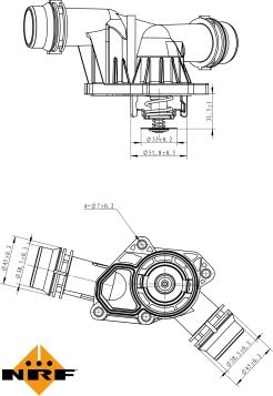 NRF 725044 - Termostats, Dzesēšanas šķidrums autodraugiem.lv