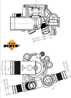 NRF 725045 - Termostats, Dzesēšanas šķidrums autodraugiem.lv