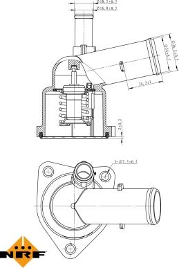 NRF 725043 - Termostats, Dzesēšanas šķidrums autodraugiem.lv