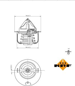 NRF 725054 - Termostats, Dzesēšanas šķidrums autodraugiem.lv