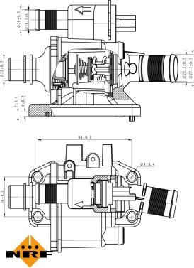 NRF 725058 - Termostats, Dzesēšanas šķidrums autodraugiem.lv