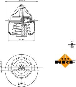 NRF 725057 - Termostats, Dzesēšanas šķidrums autodraugiem.lv
