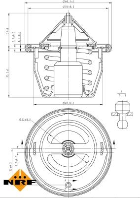 NRF 725012 - Termostats, Dzesēšanas šķidrums autodraugiem.lv