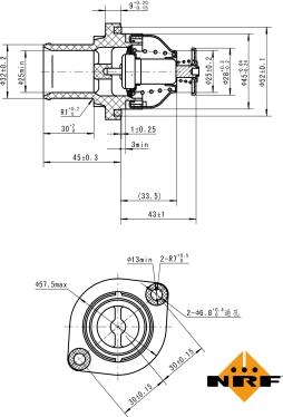 NRF 725035 - Termostats, Dzesēšanas šķidrums autodraugiem.lv