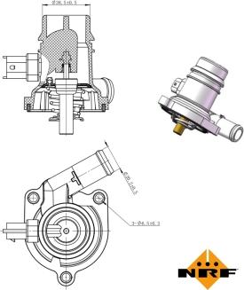 NRF 725025 - Termostats, Dzesēšanas šķidrums autodraugiem.lv
