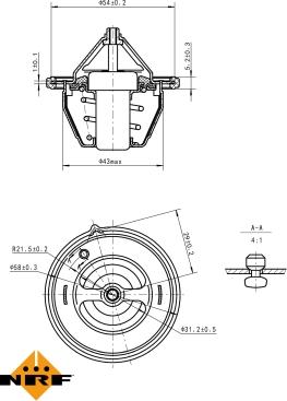 NRF 725196 - Termostats, Dzesēšanas šķidrums autodraugiem.lv