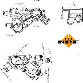 NRF 725145 - Termostats, Dzesēšanas šķidrums autodraugiem.lv