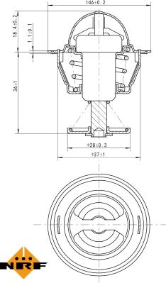 NRF 725109 - Termostats, Dzesēšanas šķidrums autodraugiem.lv