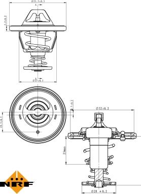 NRF 725118 - Termostats, Dzesēšanas šķidrums autodraugiem.lv