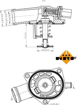 NRF 725130 - Termostats, Dzesēšanas šķidrums autodraugiem.lv