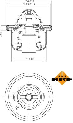 NRF 725208 - Termostats, Dzesēšanas šķidrums autodraugiem.lv