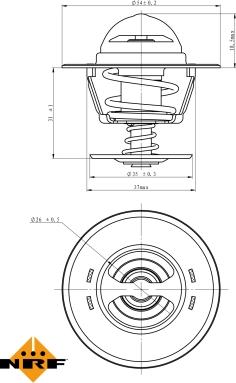 NRF 725213 - Termostats, Dzesēšanas šķidrums autodraugiem.lv