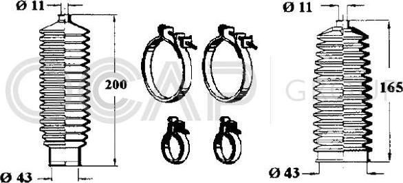 OCAP 0901611 - Putekļusargu komplekts, Stūres iekārta autodraugiem.lv