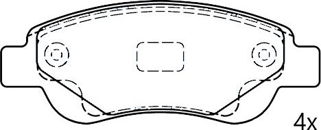 Omnicraft NAMJ2K021ANAA - Bremžu uzliku kompl., Disku bremzes autodraugiem.lv