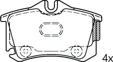 Omnicraft NAMJ2M007AFAA - Bremžu uzliku kompl., Disku bremzes autodraugiem.lv