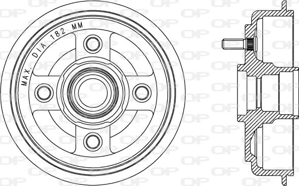 Open Parts BAD9056.40 - Bremžu trumulis autodraugiem.lv