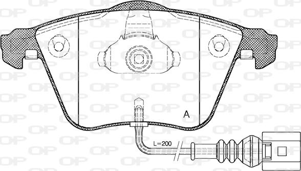 Open Parts BPA0964.41 - Bremžu uzliku kompl., Disku bremzes autodraugiem.lv