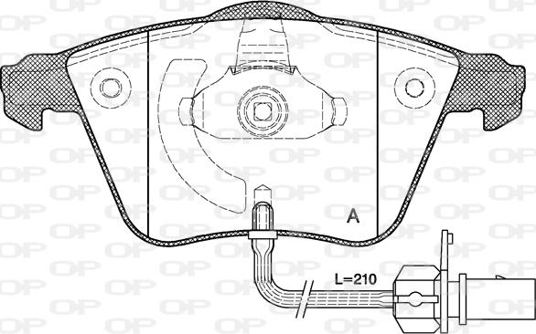 Open Parts BPA0964.02 - Bremžu uzliku kompl., Disku bremzes autodraugiem.lv