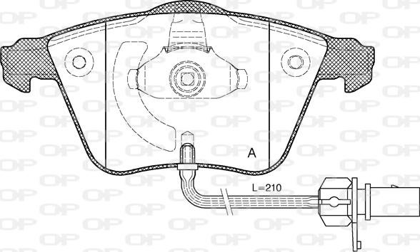 Open Parts BPA0964.12 - Bremžu uzliku kompl., Disku bremzes autodraugiem.lv