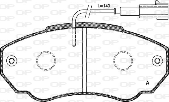 Open Parts BPA0960.01 - Bremžu uzliku kompl., Disku bremzes autodraugiem.lv