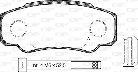 Open Parts BPA0961.00 - Bremžu uzliku kompl., Disku bremzes autodraugiem.lv