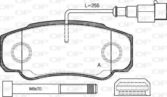Open Parts BPA0961.02 - Bremžu uzliku kompl., Disku bremzes autodraugiem.lv