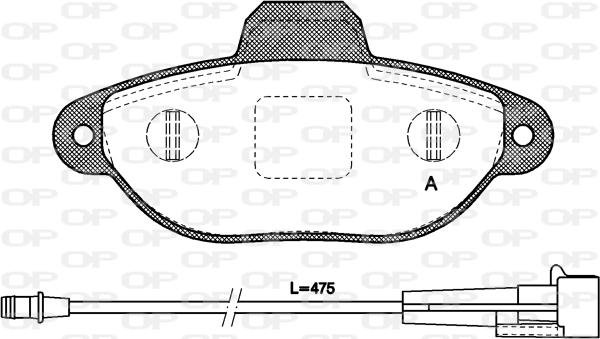 Open Parts BPA0414.01 - Bremžu uzliku kompl., Disku bremzes autodraugiem.lv