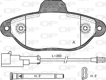 Open Parts BPA0414.22 - Bremžu uzliku kompl., Disku bremzes autodraugiem.lv