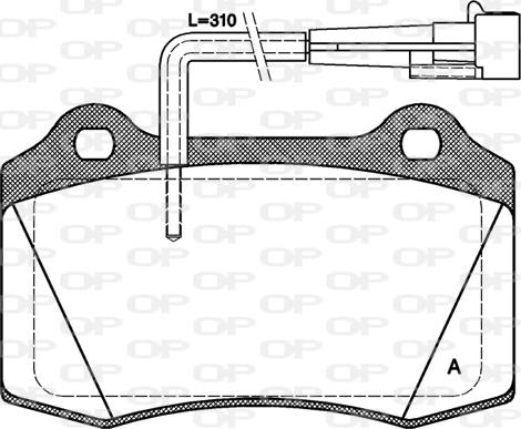 Open Parts BPA0434.22 - Bremžu uzliku kompl., Disku bremzes autodraugiem.lv