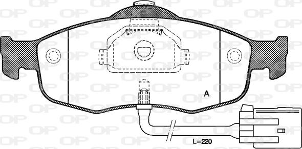 Open Parts BPA0432.02 - Bremžu uzliku kompl., Disku bremzes autodraugiem.lv