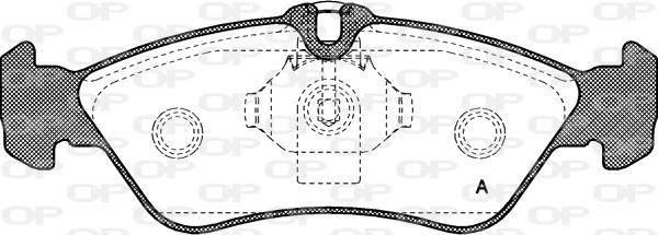 Open Parts BPA0580.00 - Bremžu uzliku kompl., Disku bremzes autodraugiem.lv
