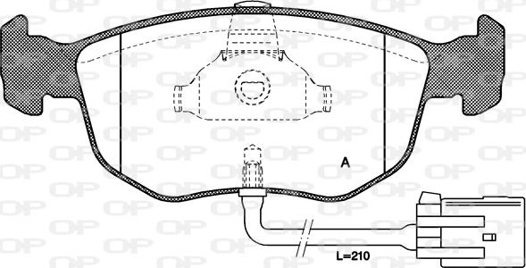 Open Parts BPA0575.02 - Bremžu uzliku kompl., Disku bremzes autodraugiem.lv