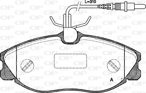 Open Parts BPA0604.04 - Bremžu uzliku kompl., Disku bremzes autodraugiem.lv