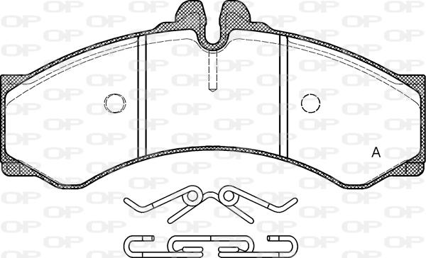 Open Parts BPA0614.00 - Bremžu uzliku kompl., Disku bremzes autodraugiem.lv