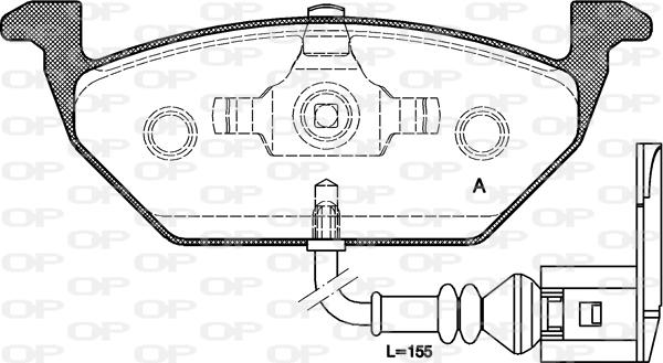 Open Parts BPA0633.21 - Bremžu uzliku kompl., Disku bremzes autodraugiem.lv