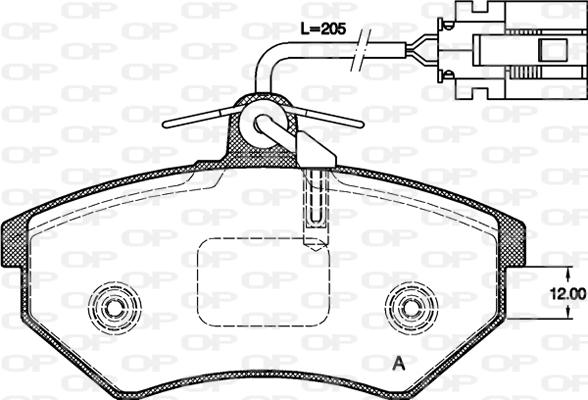 Open Parts BPA0134.62 - Bremžu uzliku kompl., Disku bremzes autodraugiem.lv