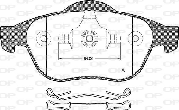 Open Parts BPA0843.00 - Bremžu uzliku kompl., Disku bremzes autodraugiem.lv