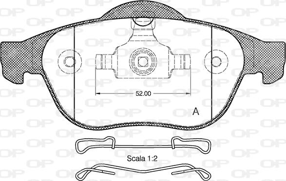 Open Parts BPA0843.10 - Bremžu uzliku kompl., Disku bremzes autodraugiem.lv