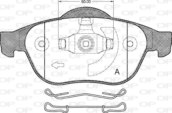 Open Parts BPA0843.20 - Bremžu uzliku kompl., Disku bremzes autodraugiem.lv