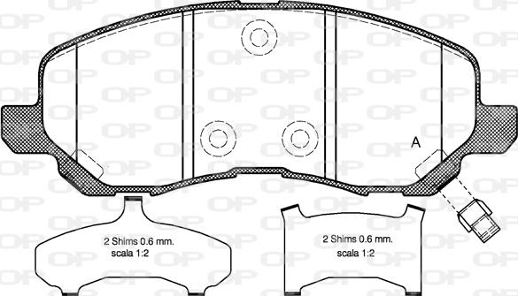 Open Parts BPA0804.31 - Bremžu uzliku kompl., Disku bremzes autodraugiem.lv