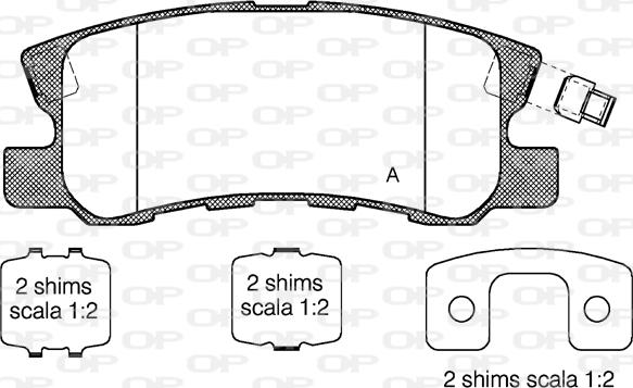 Open Parts BPA0803.22 - Bremžu uzliku kompl., Disku bremzes autodraugiem.lv