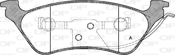 Open Parts BPA0811.00 - Bremžu uzliku kompl., Disku bremzes autodraugiem.lv